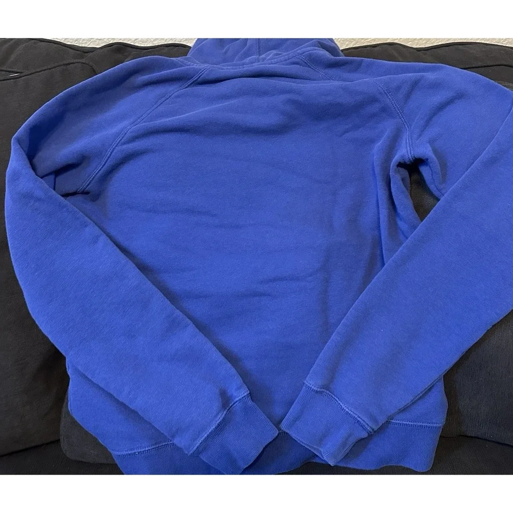 VINTAGE Nike Sportswear Rally Funnel Cowl Neck Hoodie Women Med Pullover Blue